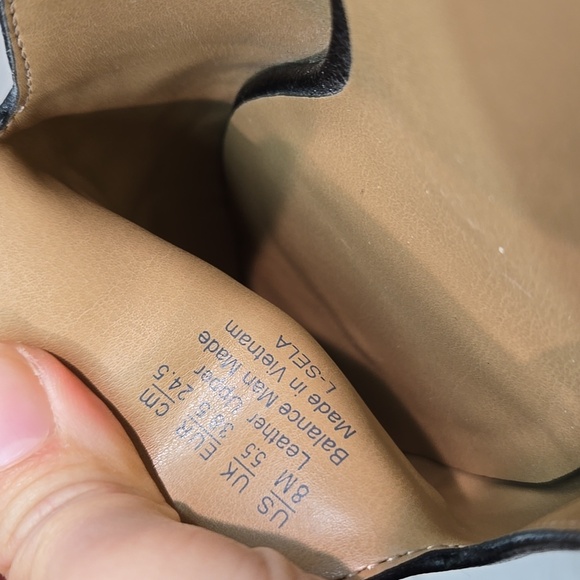 Franco Sarto Anthropologie Women's  Sela Black Leather Mules Pointed Toe Sz 8M - Picture 11 of 11